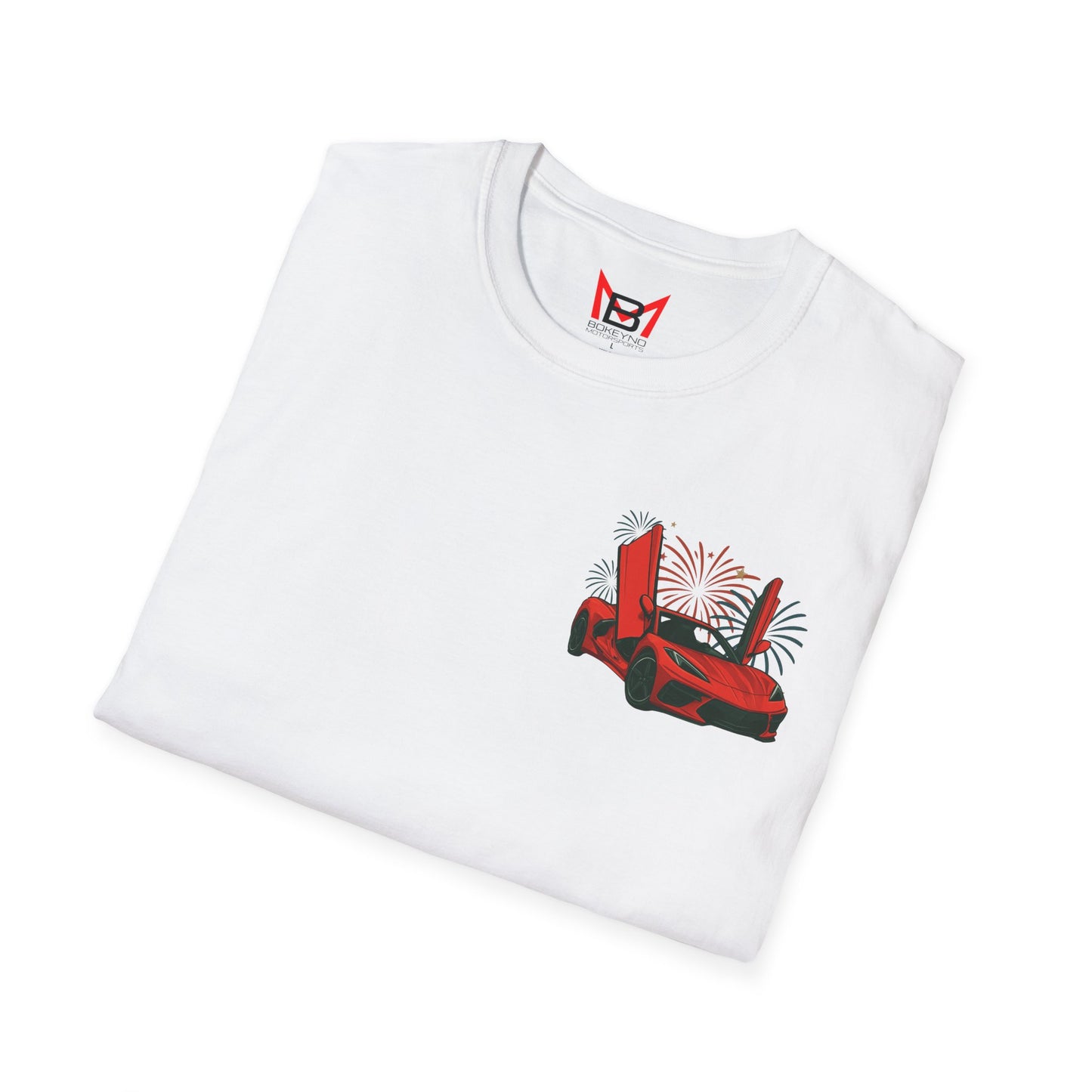Red Corvette C8 American Patriotic Eagle T-Shirt