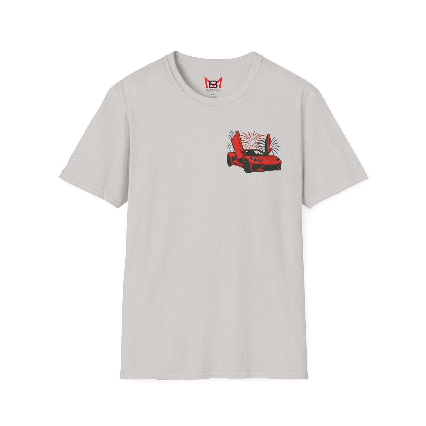 Red Corvette C8 American Patriotic Eagle T-Shirt
