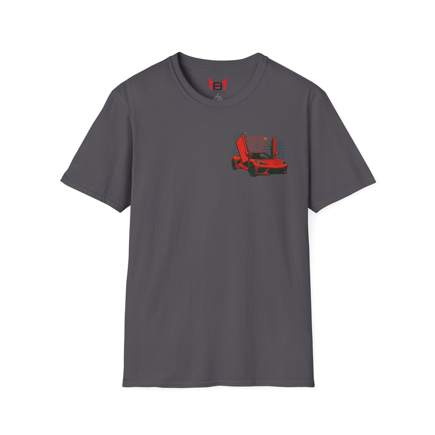 Red Corvette C8 American Patriotic Eagle T-Shirt