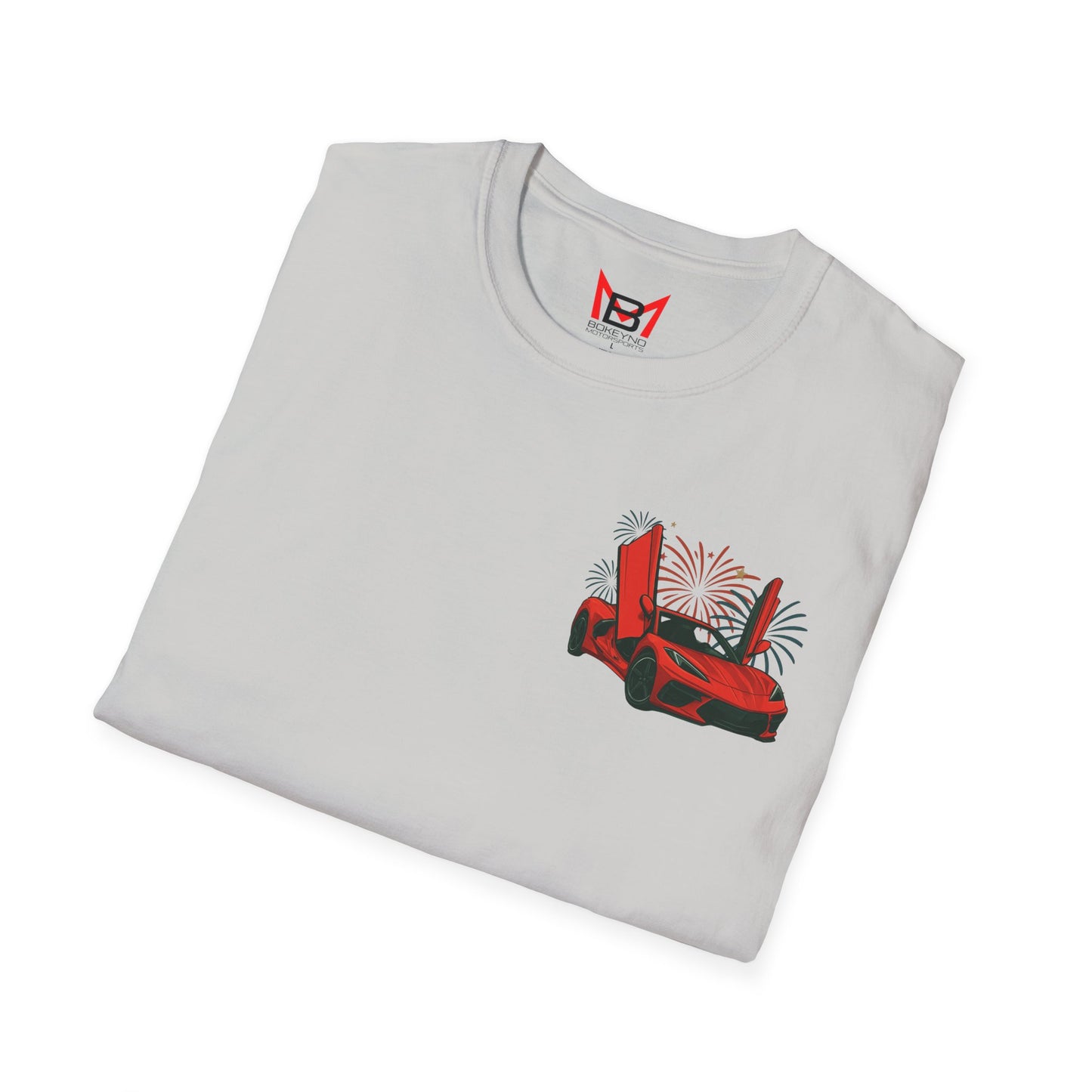 Red Corvette C8 American Patriotic Eagle T-Shirt