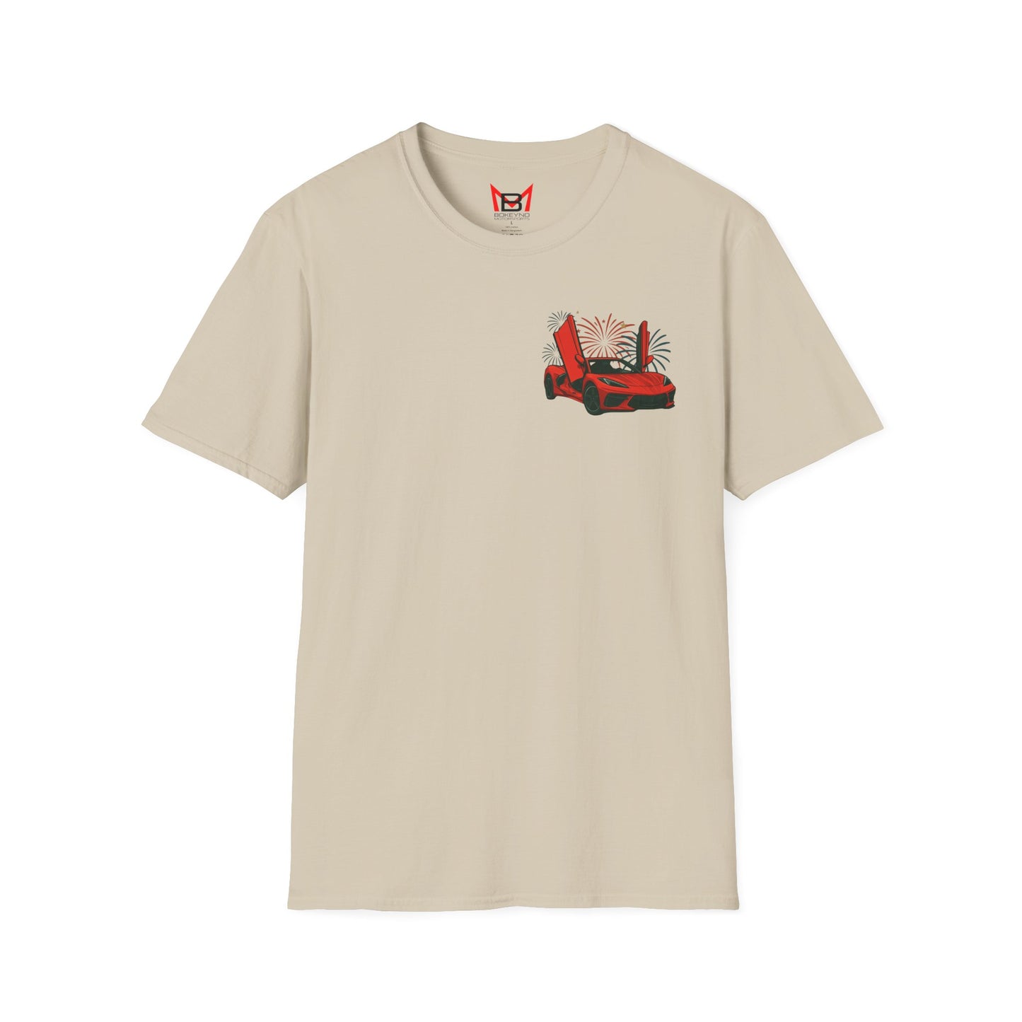 Red Corvette C8 American Patriotic Eagle T-Shirt