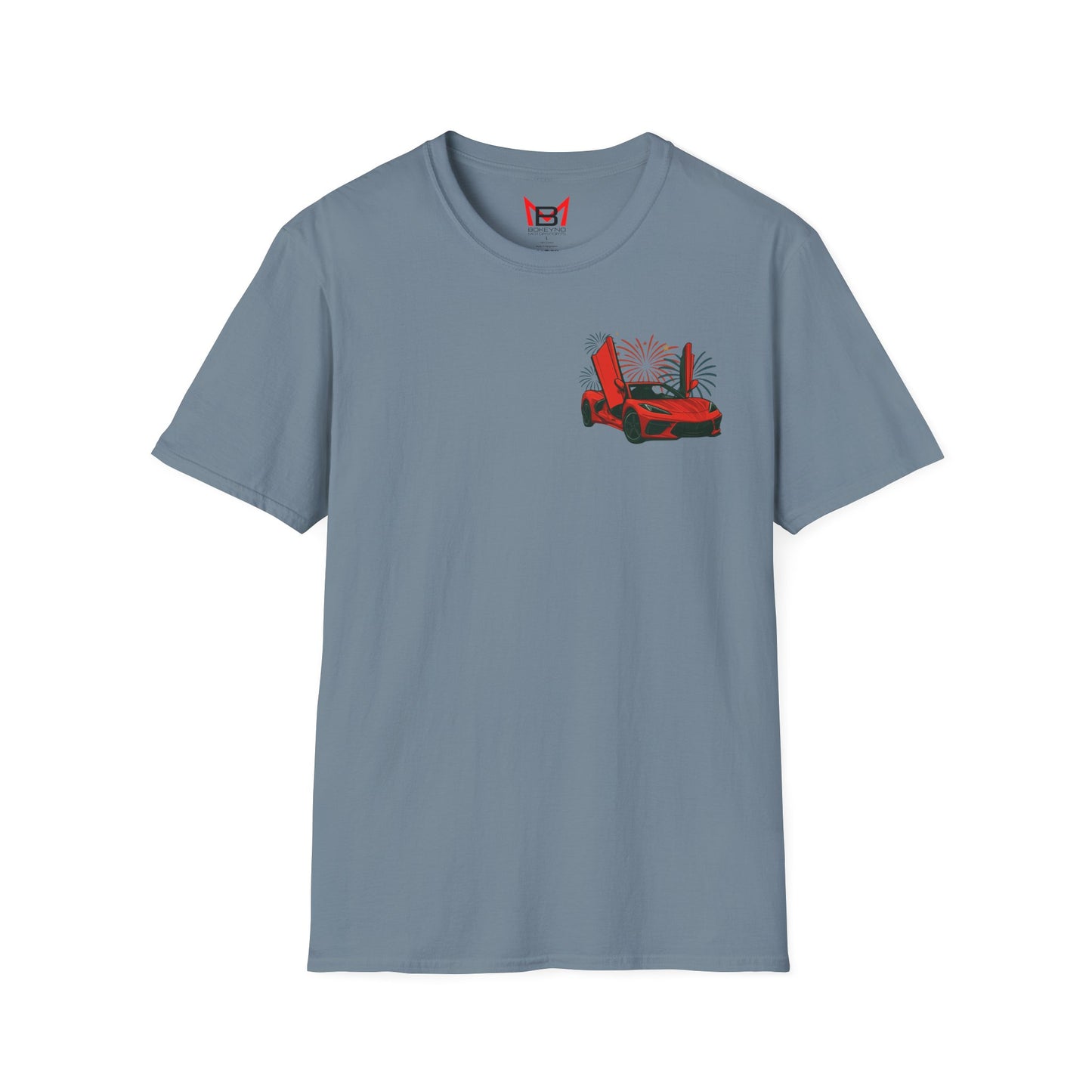 Red Corvette C8 American Patriotic Eagle T-Shirt