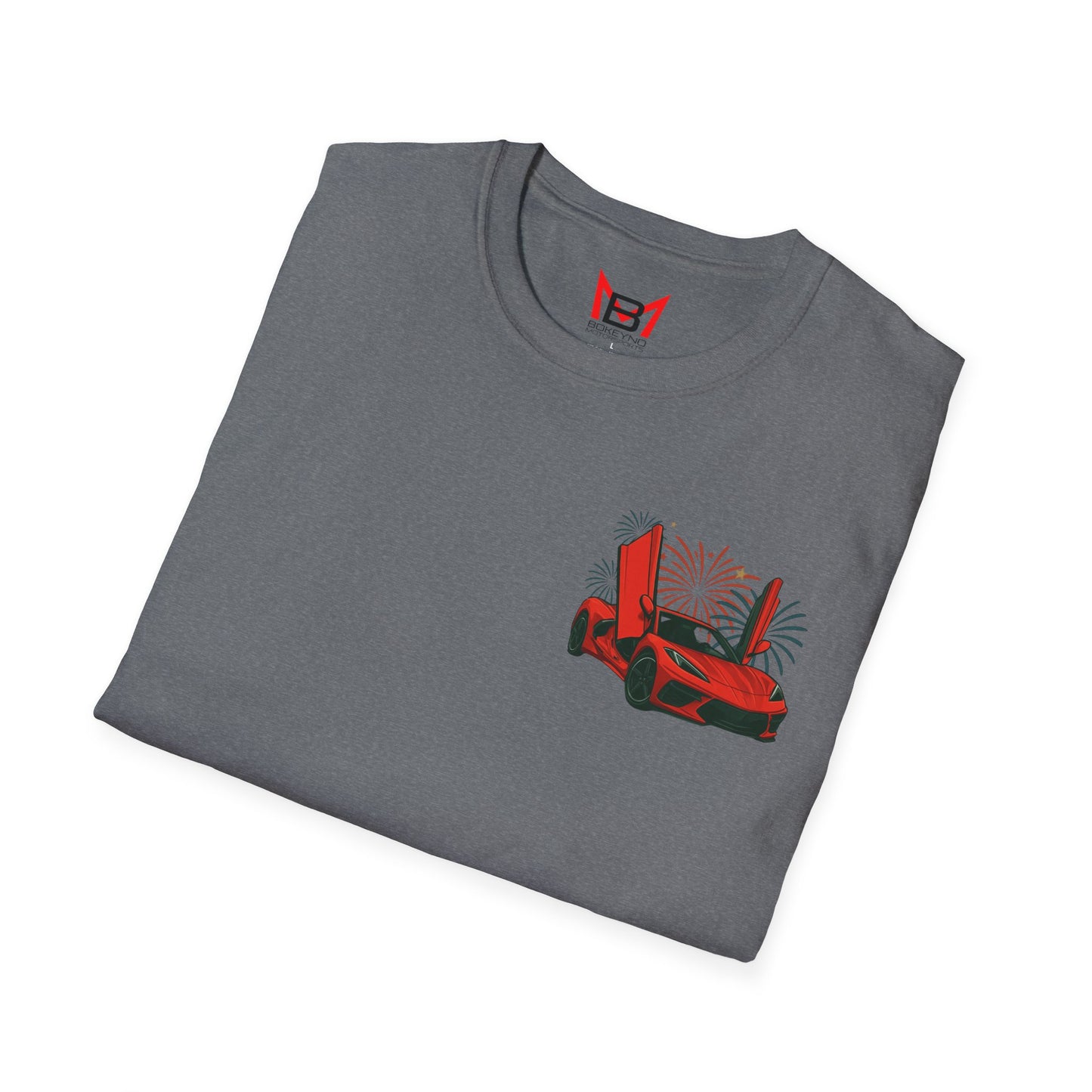 Red Corvette C8 American Patriotic Eagle T-Shirt