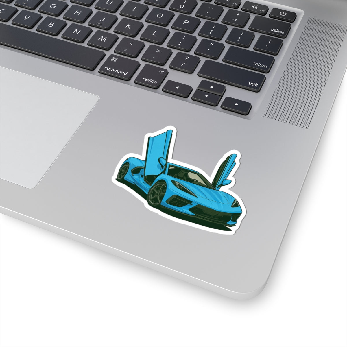 Blue Sports Car Kiss-Cut Sticker