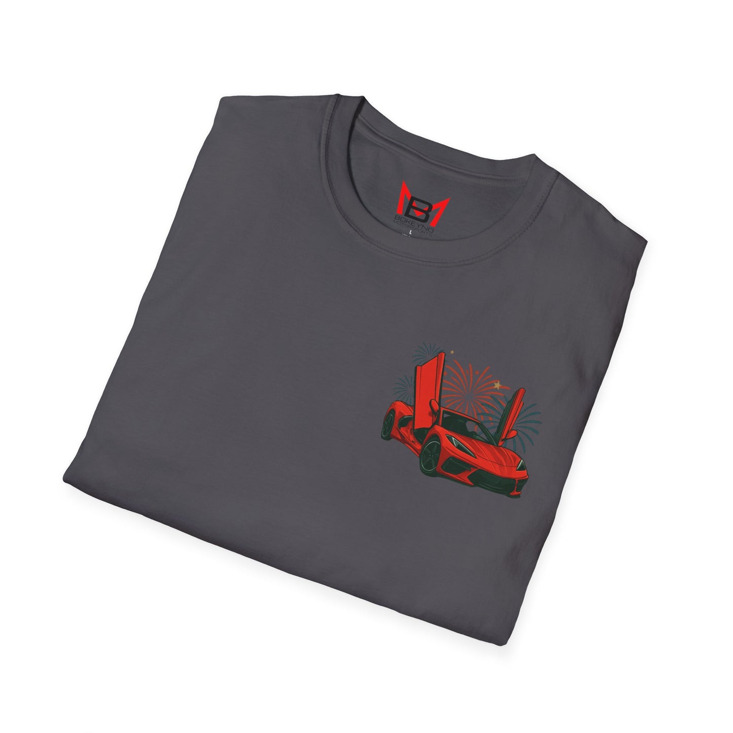 Red Corvette C8 American Patriotic Eagle T-Shirt