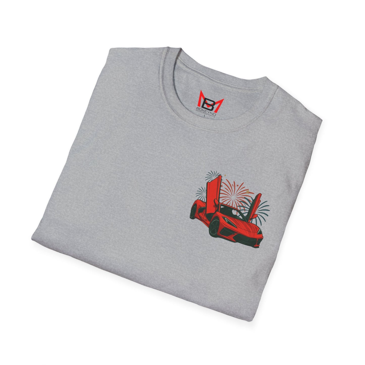 Red Corvette C8 American Patriotic Eagle T-Shirt