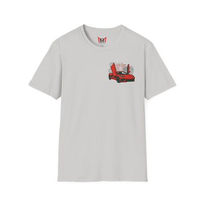 Red Corvette C8 American Patriotic Eagle T-Shirt