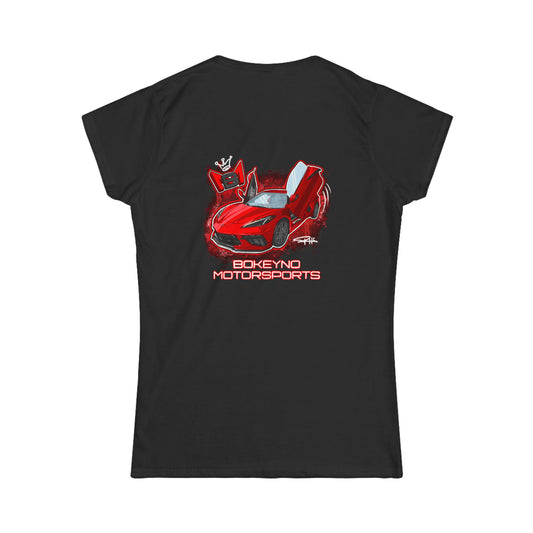 Women's - Torch Red C8 - Bokeyno Motorsports Tee