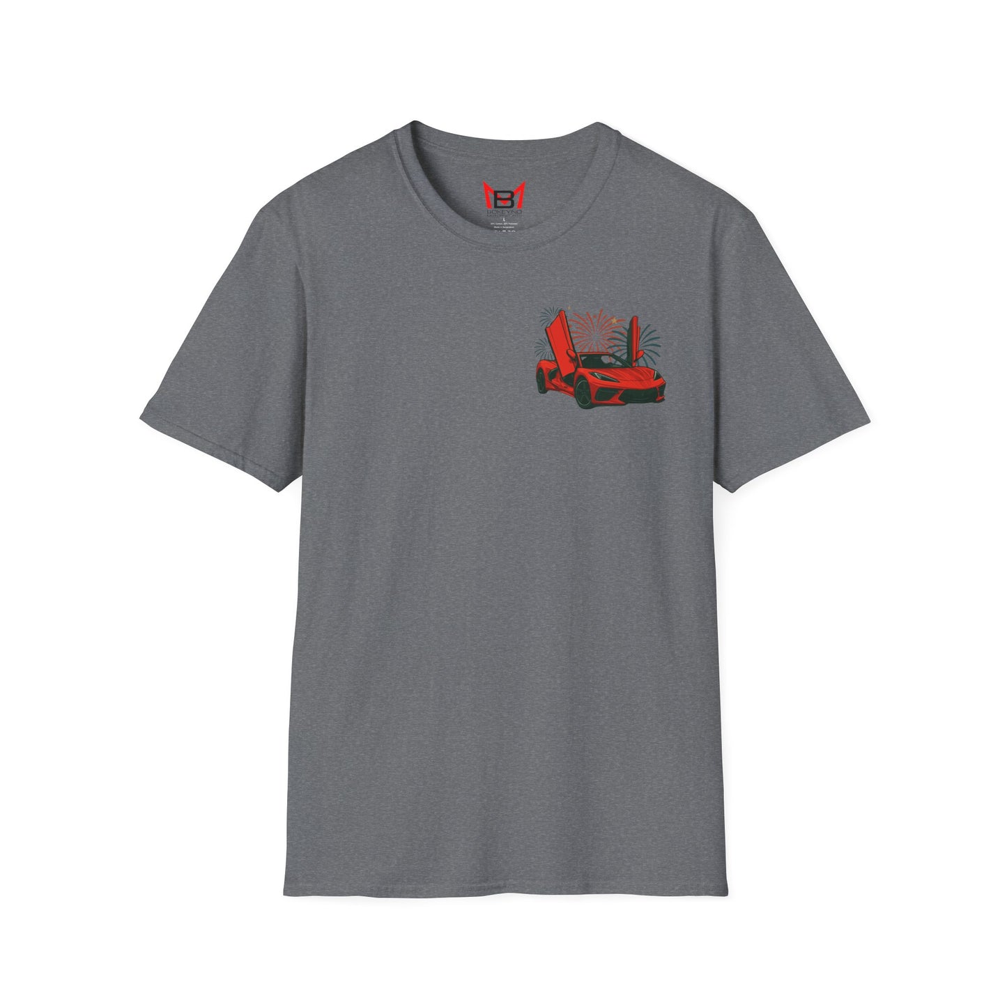 Red Corvette C8 American Patriotic Eagle T-Shirt