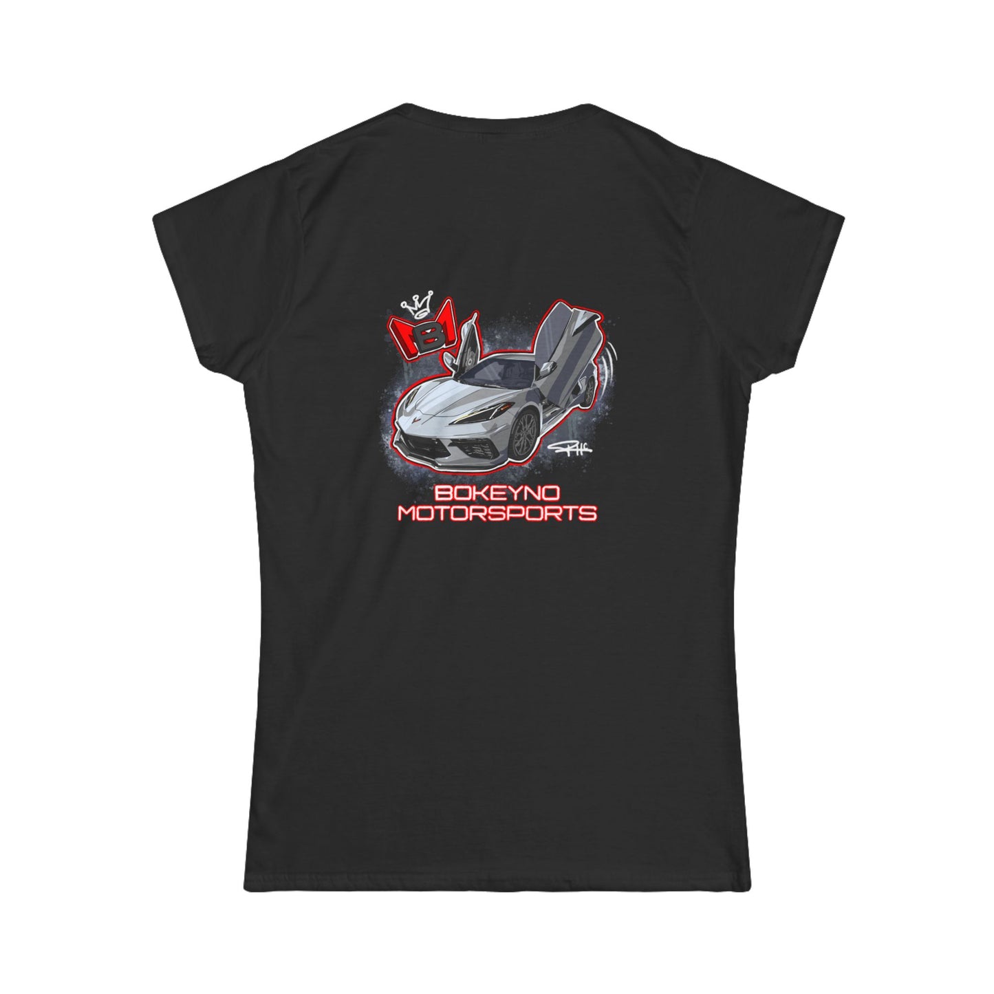 Women's - Light Gray C8 - Bokeyno Motorsports Tee