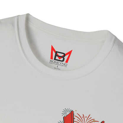 Red Corvette C8 American Patriotic Eagle T-Shirt