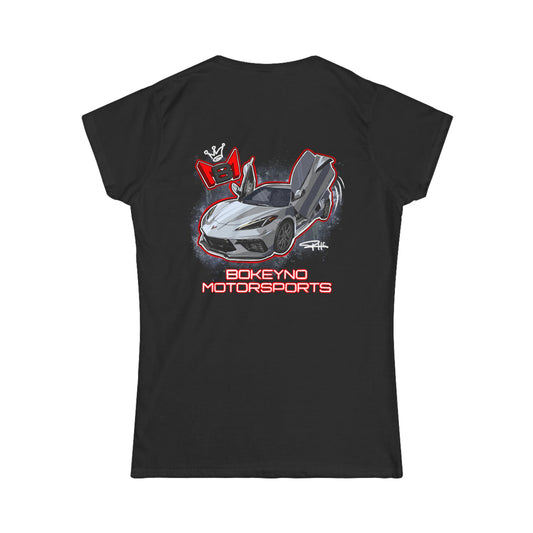 Women's - Light Gray C8 - Bokeyno Motorsports Tee