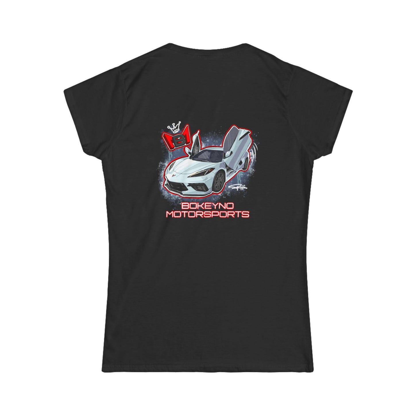 Women’s - White C8 - Bokeyno Motorsports Tee