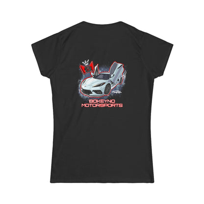 Women’s - White C8 - Bokeyno Motorsports Tee