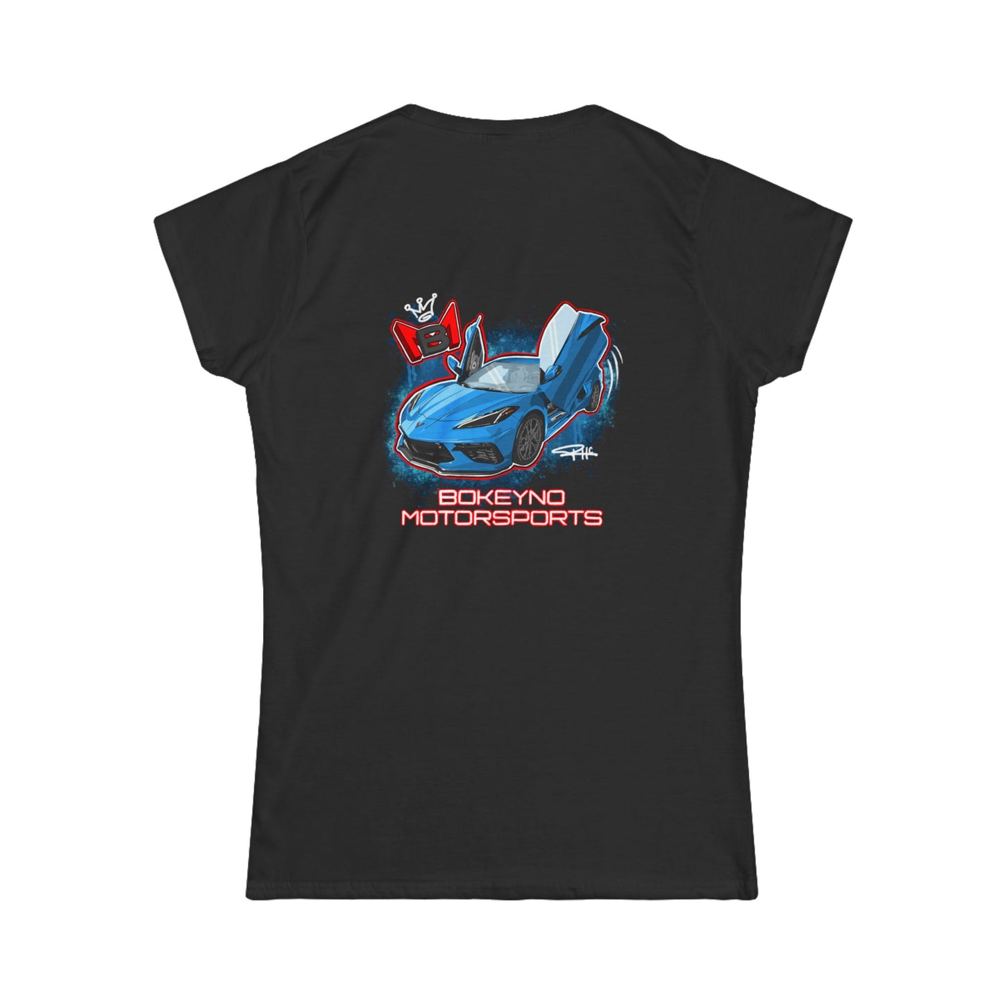 Women's - Riptide Blue C8 - Bokeyno Motorsports Tee