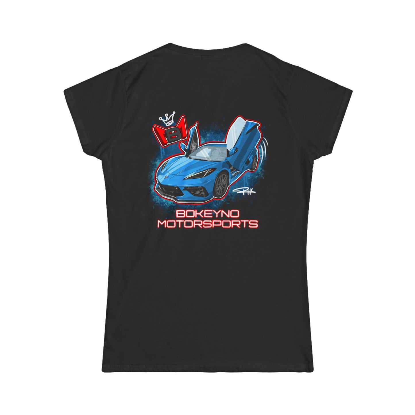 Women's - Riptide Blue C8 - Bokeyno Motorsports Tee