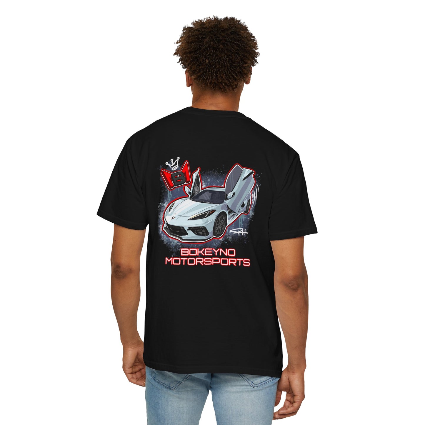 White C8 - Bokeyno Motorsports Tee