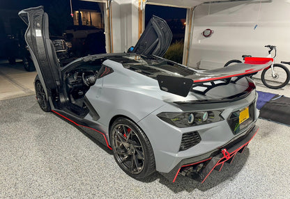 C8 Corvette Z06 and E - Ray Vertical Door Kit + Installation (for 21+ Front Tires) - Bokeyno Motorsports